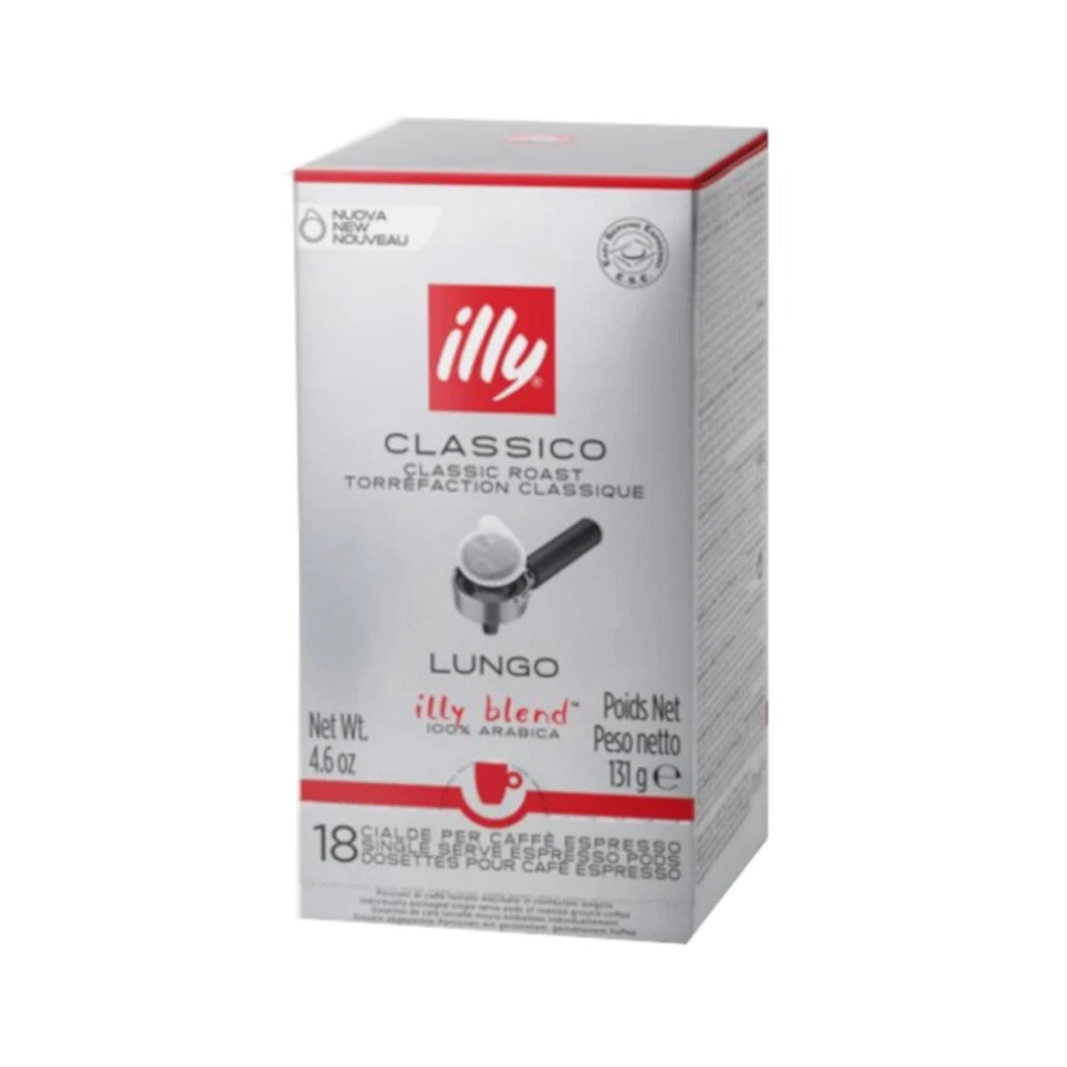Illy Classico Lungo - E.S.E. Servings 18 pads